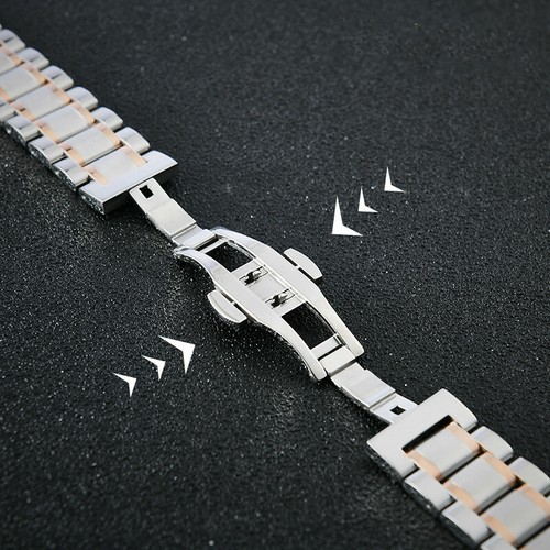 Stainless Steel Strap Quick Release Watch Bands Butterfly Buckle 20mm 24mm Multi - Picture 3 of 18