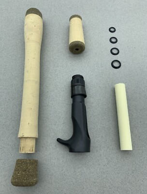 Premium Casting Rod Handle Kit W/ 9  Rear Grip And SUPER Grade Cork