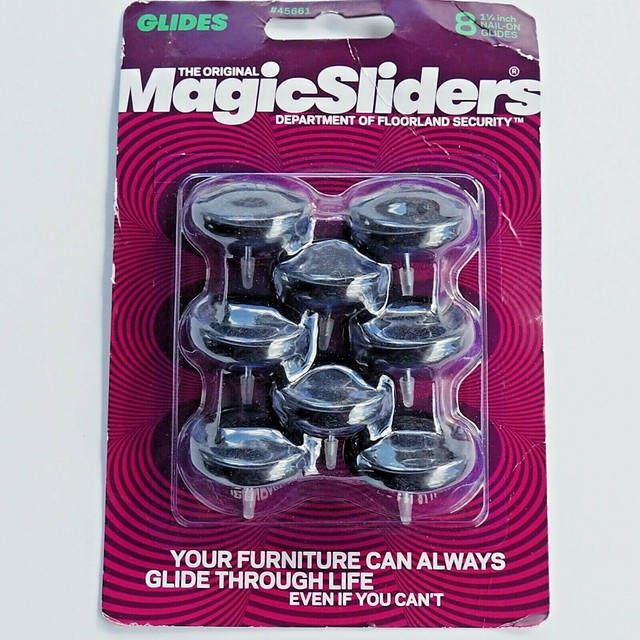 Magic Sliders 8 piece 1 1/4" Nail On Furniture Glides Floor Protection 45661 eBay