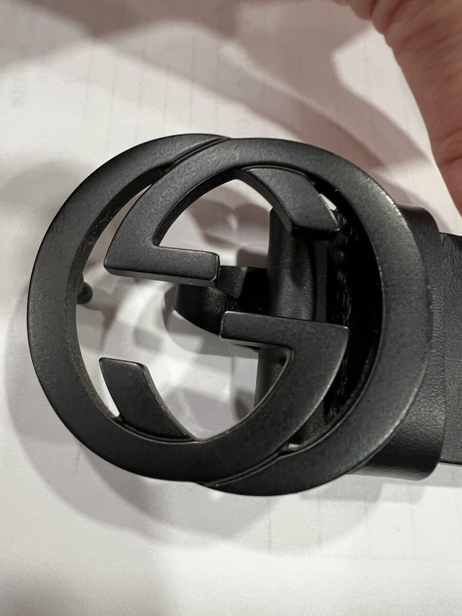 Gucci Black Matte Interlocking G Belt Size 95cm/38 Gucci Black Matte Interlocking G Belt Size 95cm/38