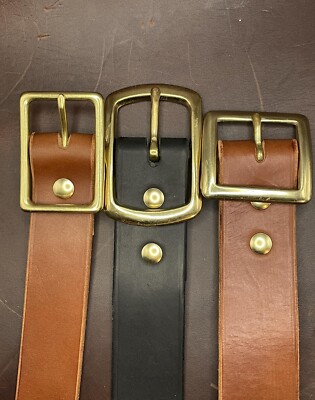 Leather Belt English Bridle Leather Handmade Heavy Duty or