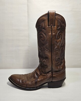 Vintage Justin Men\'s Size 8D Brown Cowboy Western Boot Style 1351 USA Justin boots 8d - Gem main image 2