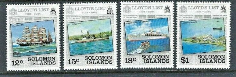 Be super welcome Solomon Islands 1984 250th Anniversary Lloyd's List sg519 specialty shop 22 of