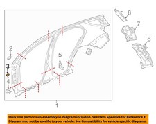 GM OEM 18-24 Equinox Pillars, Rocker Floor Uniside-Fender Mtg Bkt 23349254