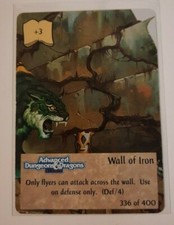 TSR Spellfire CCG 1st Ed. WALL OF IRON Card #336 of 400 AD&D 1994