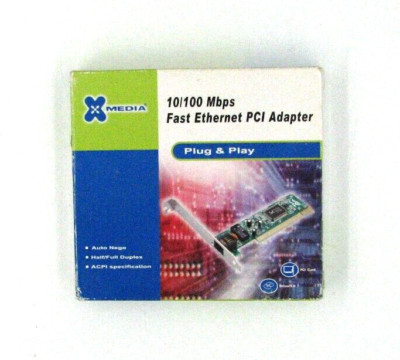 XMEDIA 10/100 Mbps RJ45 LAN Fast Ethernet PCI Adapter Card