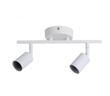 Lampadario Soffitto Orientabile Applique Bianco Parete 2 Portalampade GU10 910