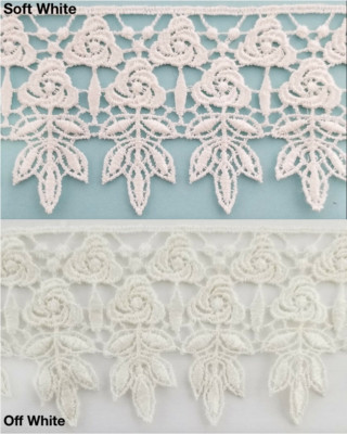 2-1/2'' Floral Venise Venice Lace Trim - 7 Continuous Yards - Colors Available!