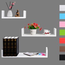 Wandregal 3er Set Regal Board Bücherregal Hängeregal CD DVD Regal Holzregal #352