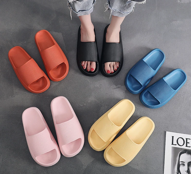 Cloud Slippers Slides for Women and Men, Massage Shower Bathroom Non-Slip  Quick Drying Open Toe Super Soft Comfy Thick Sole Home House Cloud Cushion  Slide Sandals for Indoor & Outdoor Platform Shoes 