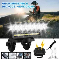 Waterproof Super Bright LED Bike Light USB Rechargeable Bicycle Front Headlight