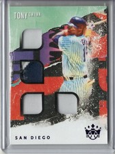 2021 DIAMOND KINGS BASEBALL TONY GWYNN QUAD (4) JERSEY PATCH #9/10!!! SD PADRES
