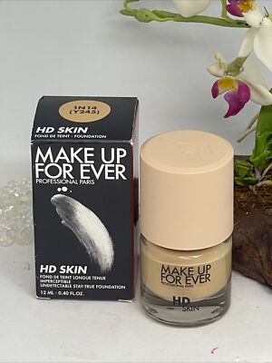 Make Up For Ever HD Skin Undetectable Stay True Foundation - 1N14 Beige - NIB