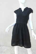 HABITUAL Dress Size Medium Black  Mini Pintuck Waist Detailed Cotton Lined  Mini