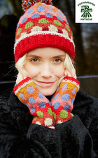 Pachamama Hand Knit, 100% Wool, Fingerless Gloves - Patagonia Bright - BNWT