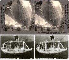 24 Stereo Photos Graf Zeppelin LZ126 Los Angeles Under Construction Circa 1928 Construction