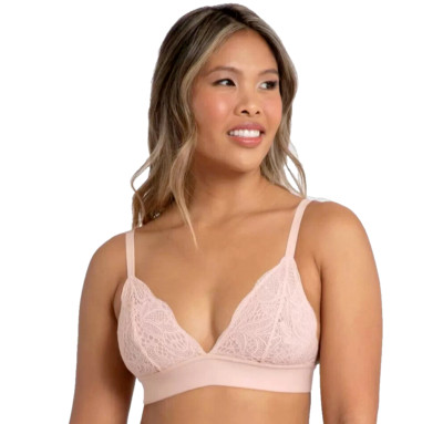 All You. LIVELY Women's Longline Lace Bralette Orchid Pink Size Small