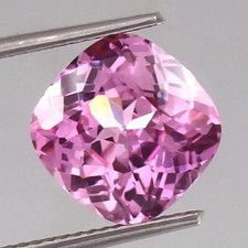 AAA Natural Flawless Ceylon Pink Sapphire Cushion Cut Loose Gemstone 11x11 MM