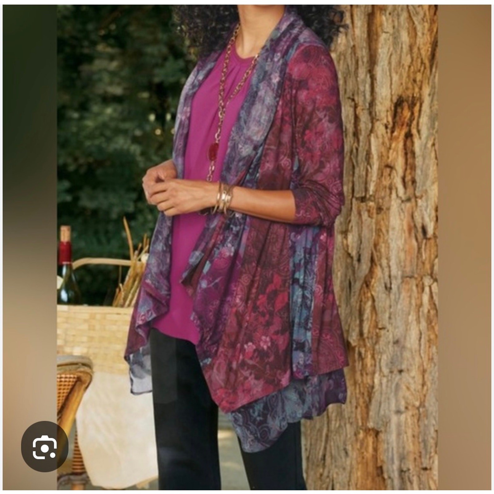 Soft Surroundings Open Front Patchwork Cardigan S… - image 14