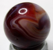 Vintage CAC Christensen Agate Striped Transparent Marble .59" Mint 1225.021