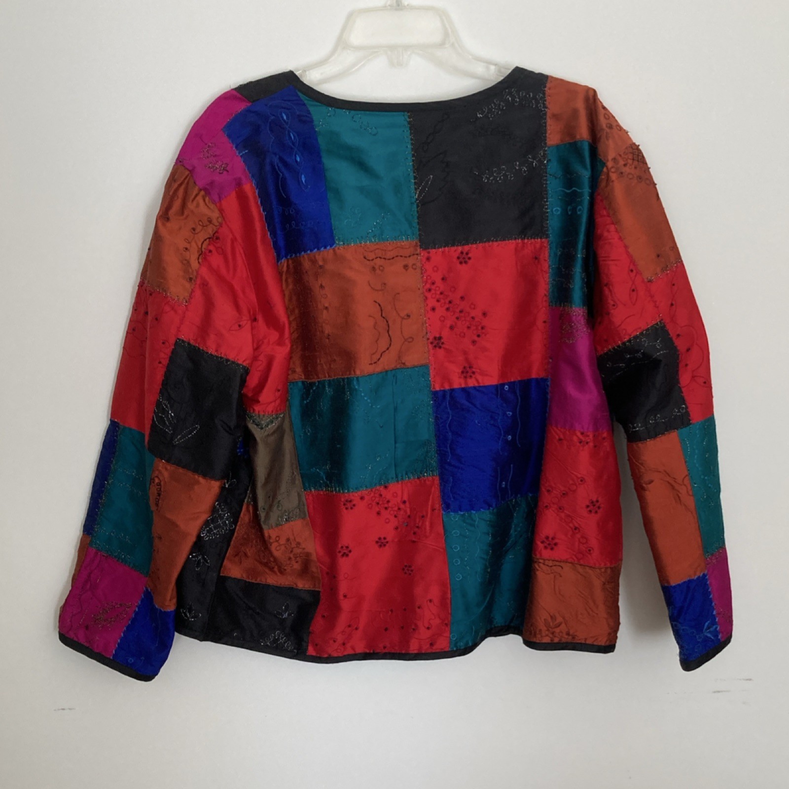 Chico's Design Patchwork Embroidered Beaded Jacke… - image 2