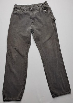 Distressed Dickies Painter Carpenter Gray Canvas Pants Sz 34x32 fits(32x31)