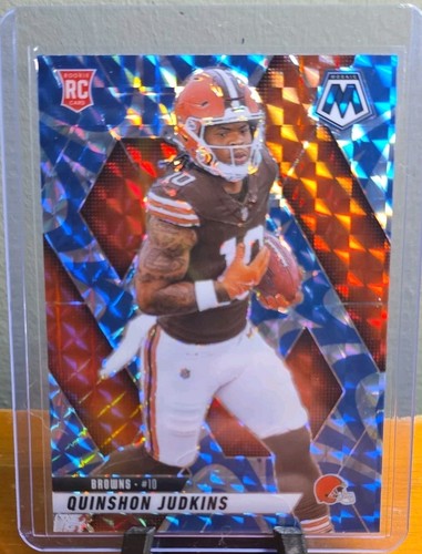 2025 Panini Mosaic - Rookies Quinshon Judkins #365 Reactive Blue Mosaic Prizm...
