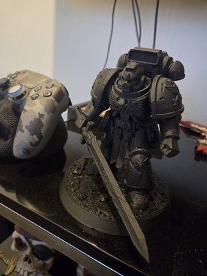 Hochdetaillierte 3D gedruckte Sci-Fi Krieger Miniatur inspiriert Marine Soldat
