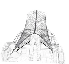 Highly Elastic Cargo Net, Simple Truck Bed Cargo Mesh Organizer, Single Layer