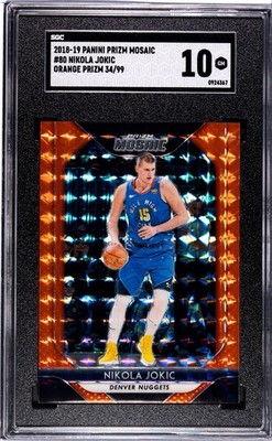 Nikola Jokic | 2018-19 Panini Prizm Mosaic #80 [Orange #/99] DEN