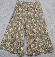 Diana Hartman Vintage Culottes Gaucho Pants Wide Leg USA Made Flowing Women's 14