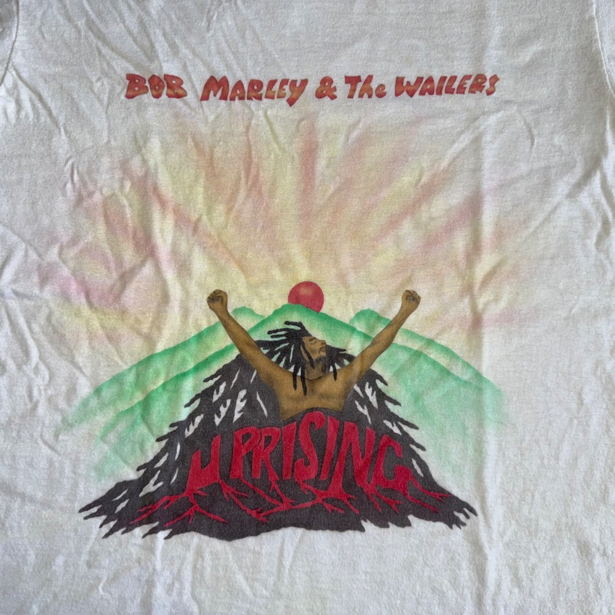 1980 VINTAGE BOB MARLEY & THE WAILERS UPRISING ALBUM PROMO T-SHIRT 