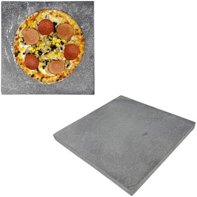 Backpizza Lavastein. Brotbacken 100% Natur Vulkan Quadratisch Servieren