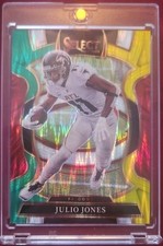 Julio Jones 2025 Select Football Green & Yellow Prizm Shock #49 Falcons