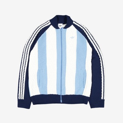 adidas Originals Archive Cutline Knit Track Top Retro Blue Jacket
