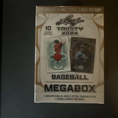 2024 Leaf Trinity Baseball Megabox Factory Sealed - 1 Relic & 2 Steel Cards