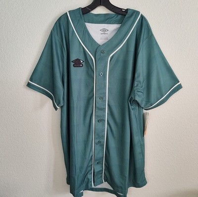 Umbro Men's Green Baseball Button Down Shirt Size L