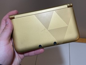 Nintendo 3DS XL Legend of Zelda Link Between Worlds Gold Console + Games WORKS