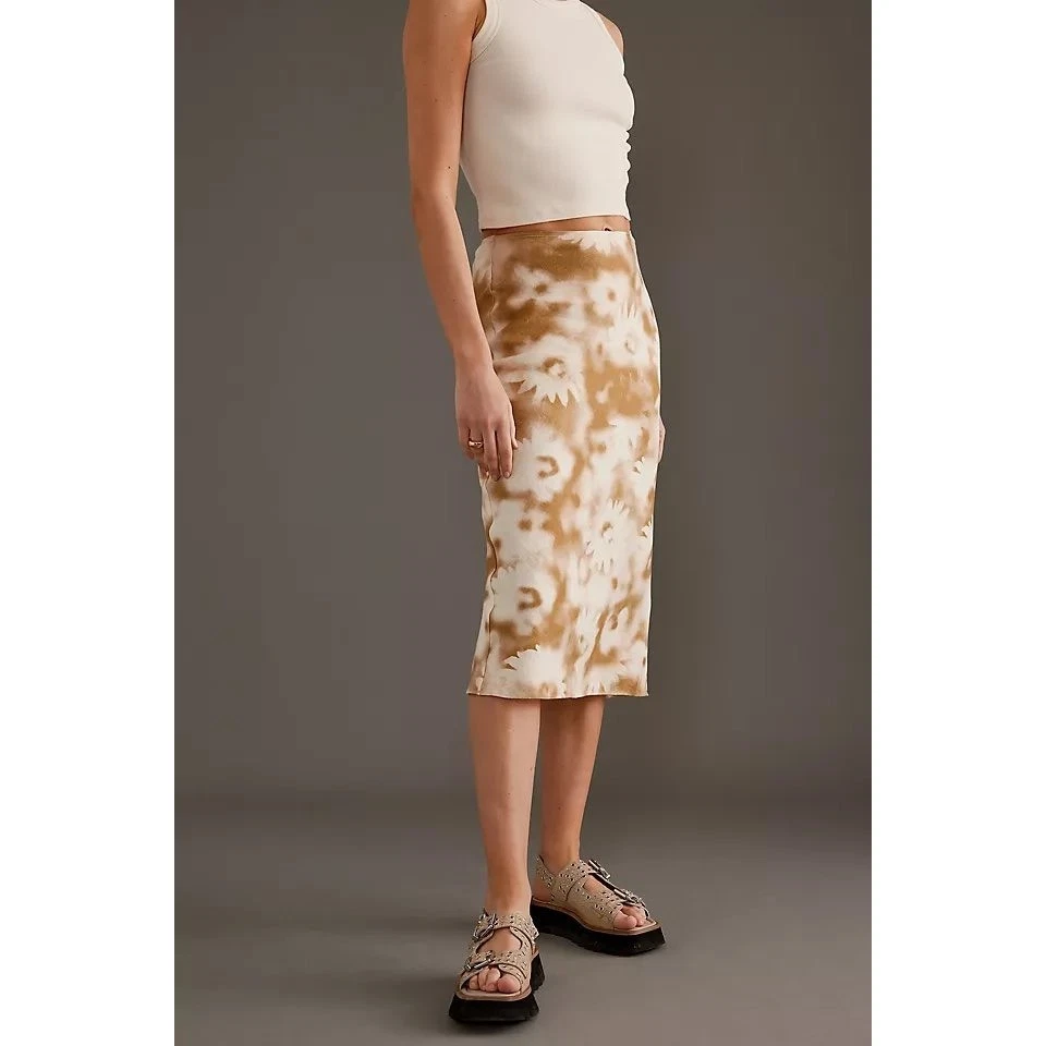 Anthropologie Samsoe Samsoe Saagneta Linen Aster Midi Skirt Tie-Dye Size XS