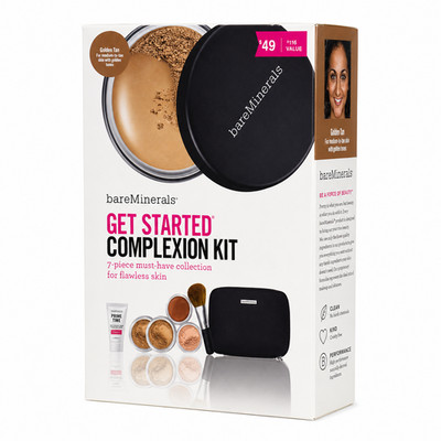 bareMinerals Get Started Complexion Kit Golden Tan 7 Pc Kit *Box may be damaged