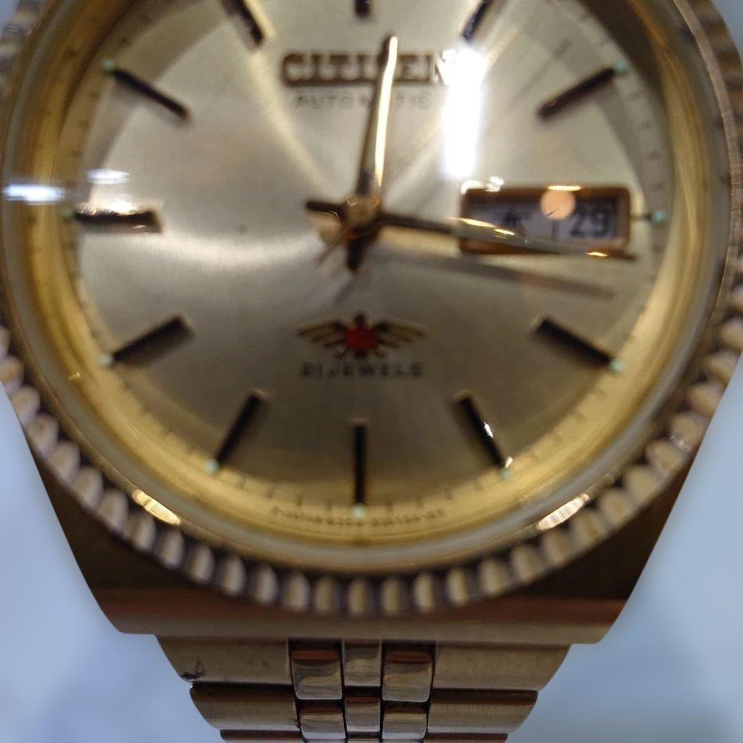 Citizen GN-4W-S Eagle 7 Automatic Men's Watch Gold Dial Analog SS