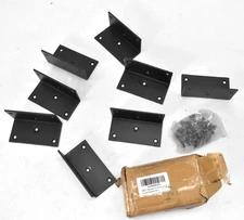 Mozcorn 8 Pack 90° Corner Braces 2" x 2" x 4" Heavy Duty L Brackets Steel Angle