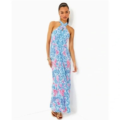 montecito black print maxi dress Ruched Tank Dress - Black