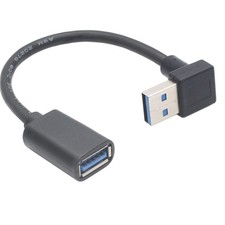 0.5 FT 90 Degree USB 3.0 Extension Cable Short Extender Right Angle Male Female