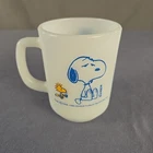 Snoopy Fire King Coffee Mug 1958, 1965 Vintage Milk Glass Peanuts