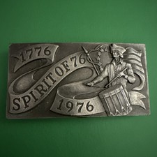 UNITED STATES OF AMERICA BICENTENNIAL Patriot 1776 - 1976 VINTAGE BELT BUCKLE