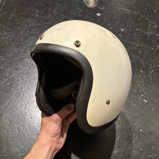 Vintage Bell 500TX Motorcycle Helmet White As Is 7 1/2 60s Chopper