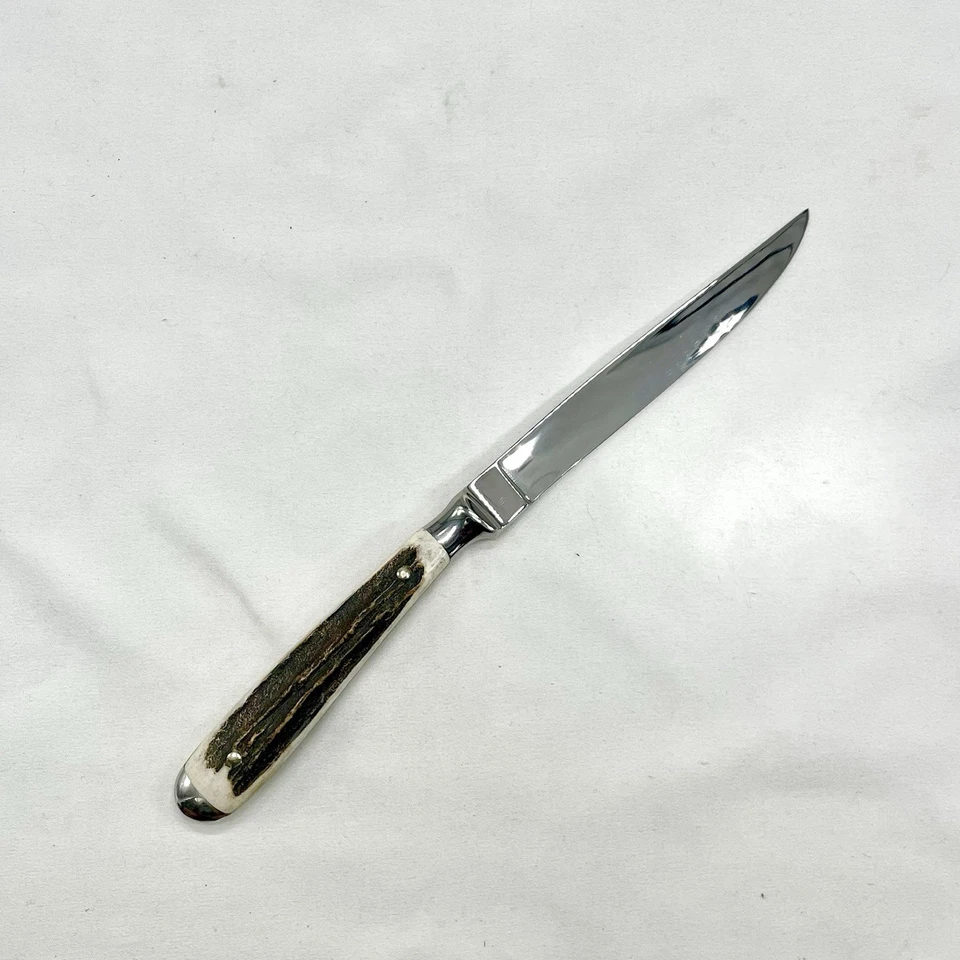 Cuchillo de cocina para carne Kershaw 5” Solingen Alemania mango de hueso de ciervo inoxidable de colección Foto 2 de 4