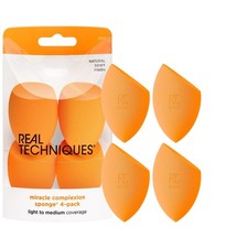Real Techniques Miracle Complexion Beauty Sponge Makeup Blender, Set of 4