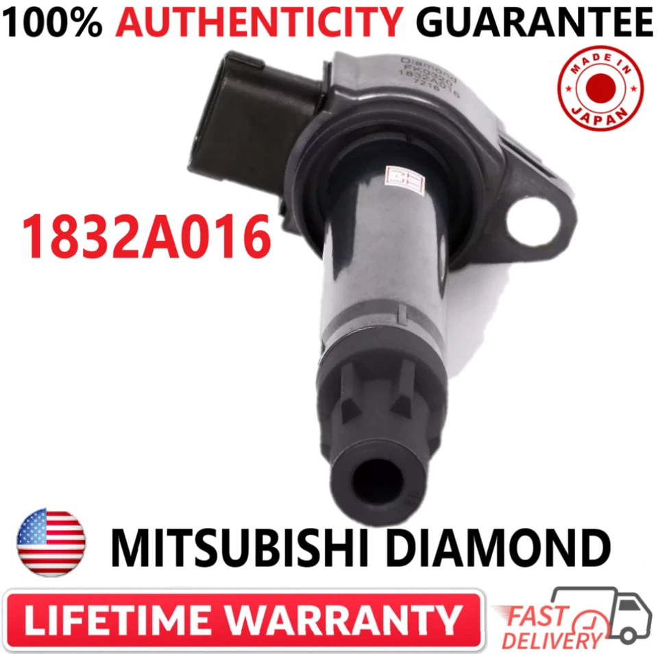 x1 OEM Diamond Ignition Coil For 2007-2020 Mitsubishi 2.0L 2.4L, 1832A016 - Image 2 of 4
